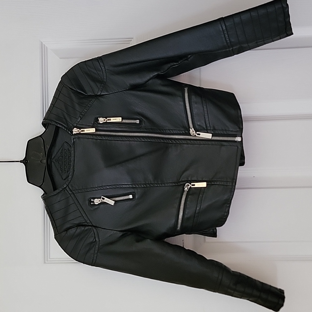Joujou Small Girls Black Moto Jacket